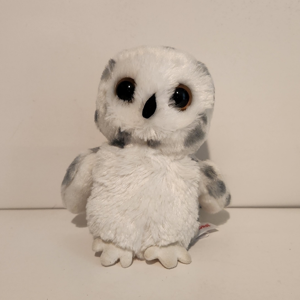7” White Snowy Owl Aurora Plush Stuffed Animal